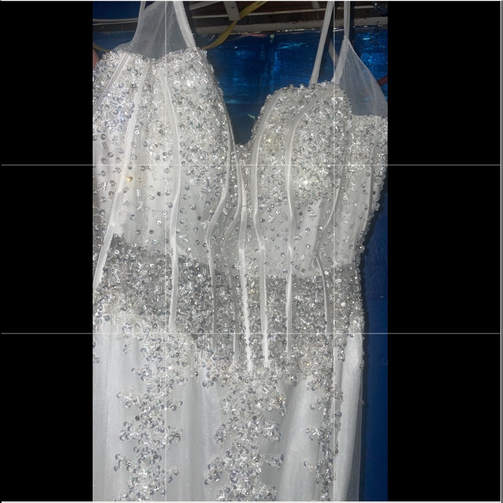 Dress, First Lady, 10 but I got it fitted for a size 10, color off white